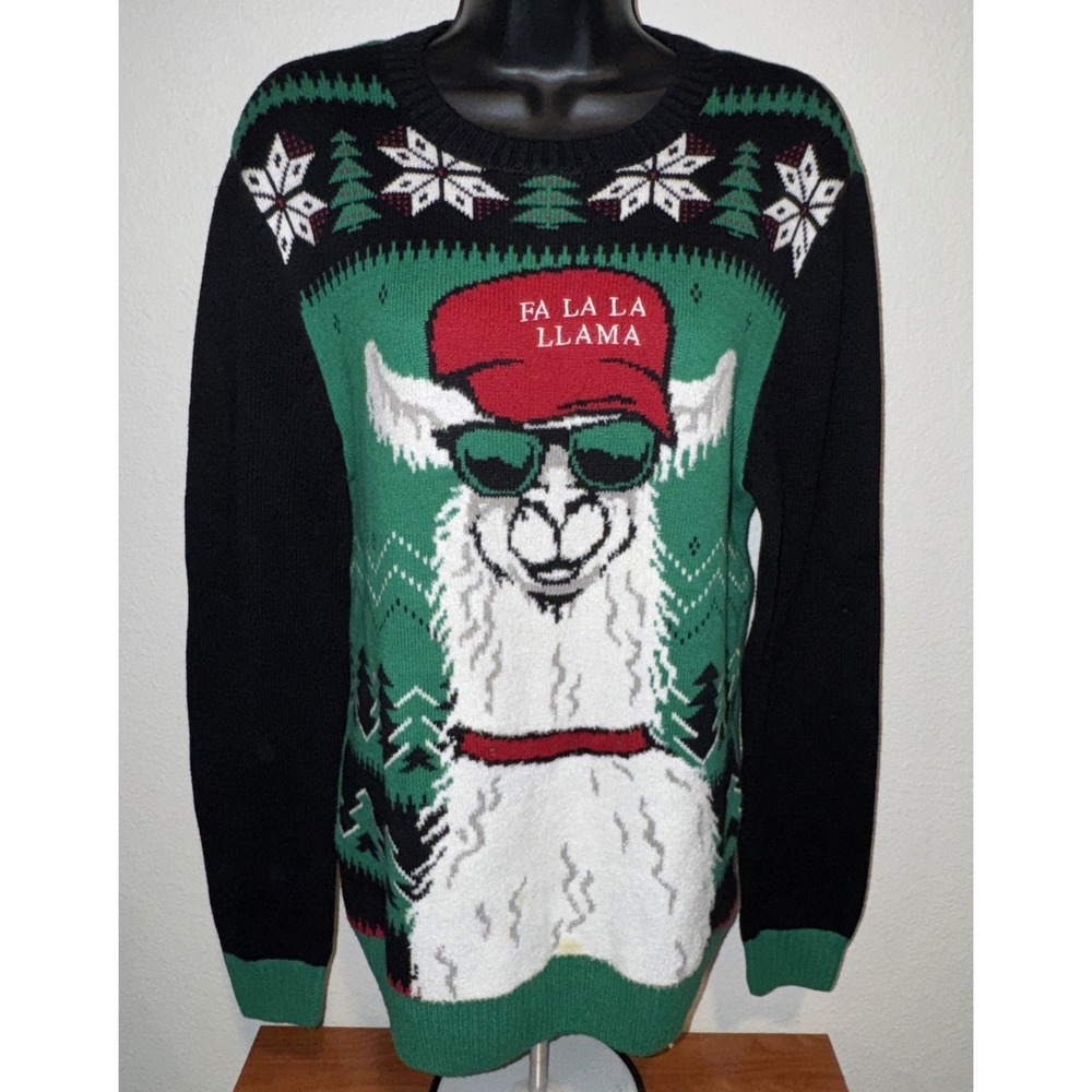Ugly‎ Christmas Sweater Llama Size Small Unisex Holiday Pullover Funny
